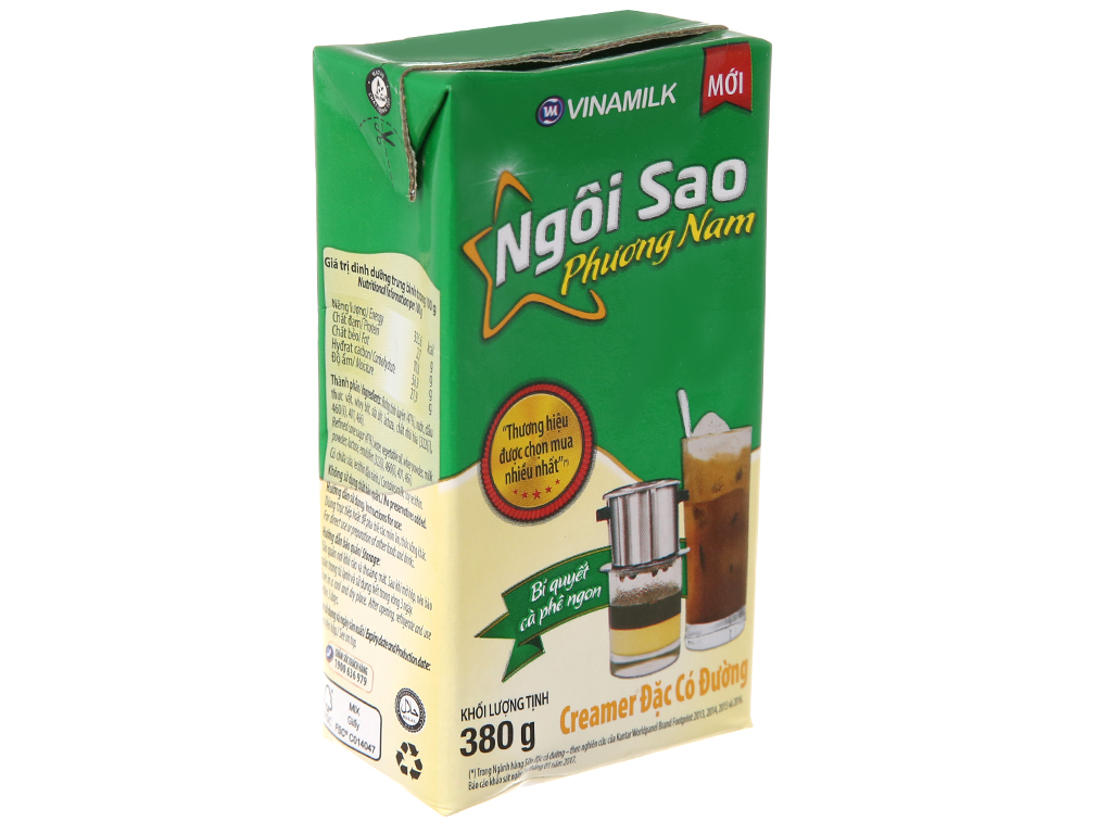 Sữa đặc Ngôi sao Phương nam xanh lá Vinamilk  hộp giấy 380g ( 1 Thùng / 24 hộp )